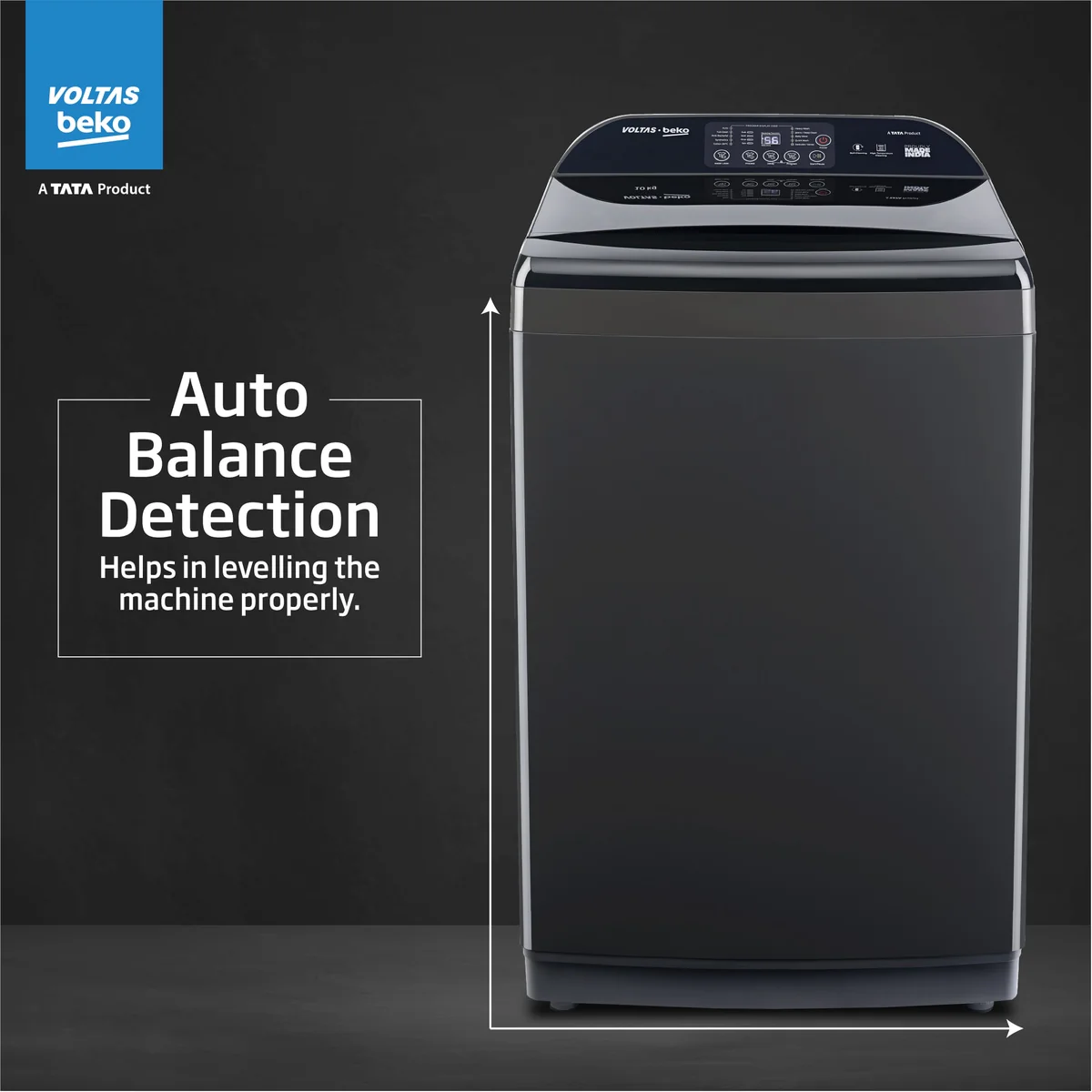 10 Kg 5 Star Fully-Automatic Top Loading Washing Machine (WTL1006UEAH/OBS3060, Dark Grey, Inbuilt Heater) , Voltas Beko, A Tata Product - Image 15