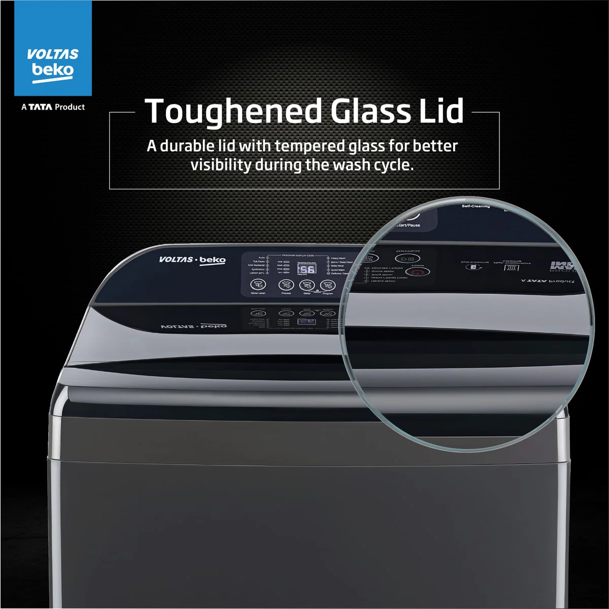 10 Kg 5 Star Fully-Automatic Top Loading Washing Machine (WTL1006UEAH/OBS3060, Dark Grey, Inbuilt Heater) , Voltas Beko, A Tata Product - Image 8
