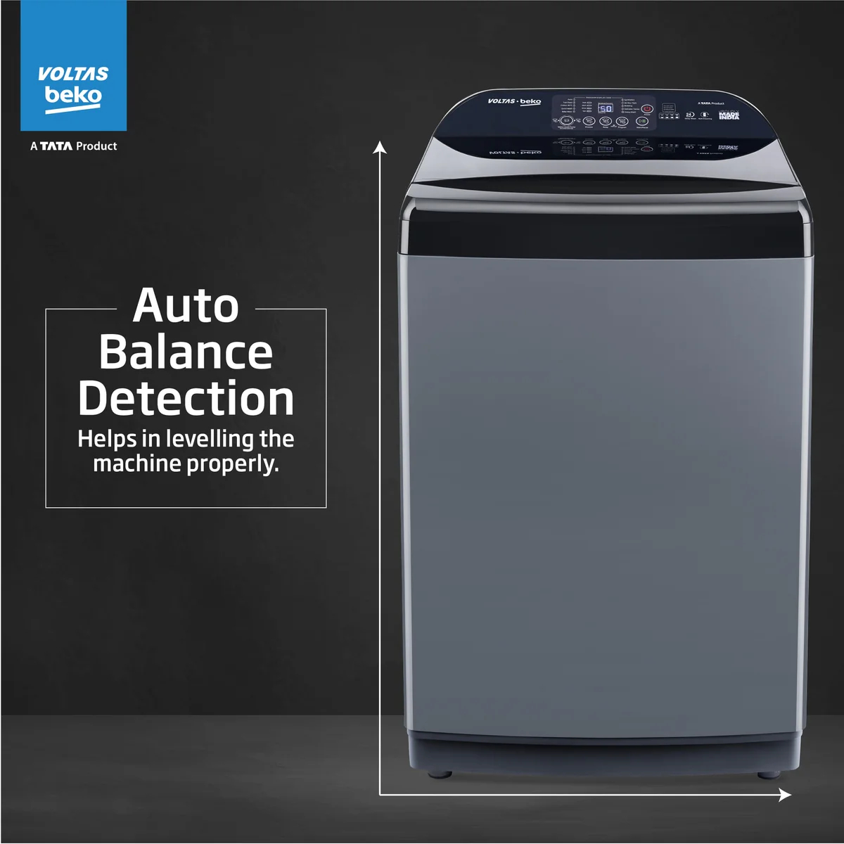 11 Kg 5 Star Fully-Automatic Top Loading Washing Machine (WTL1106UEA / OBS1060, Grey, Double Waterfall Technology) , Voltas Beko, A Tata Product - Image 15
