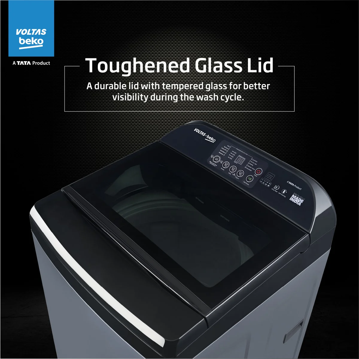 11 Kg 5 Star Fully-Automatic Top Loading Washing Machine (WTL1106UEA / OBS1060, Grey, Double Waterfall Technology) , Voltas Beko, A Tata Product - Image 8
