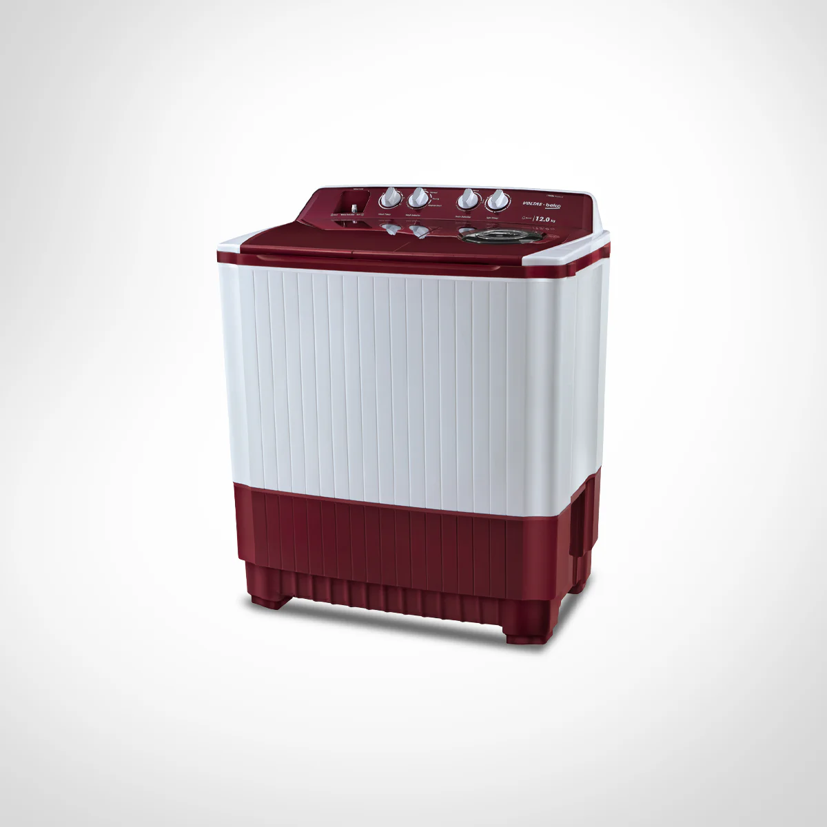 12 Kg 5 Star Semi Automatic Washing Machine (WTT120ABRT, Burgundy) , Voltas Beko, A Tata Product - Image 14