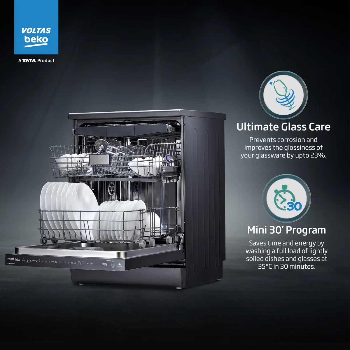 15 Place Settings Dishwasher (DF15A) , Voltas Beko, A Tata Product - Image 10