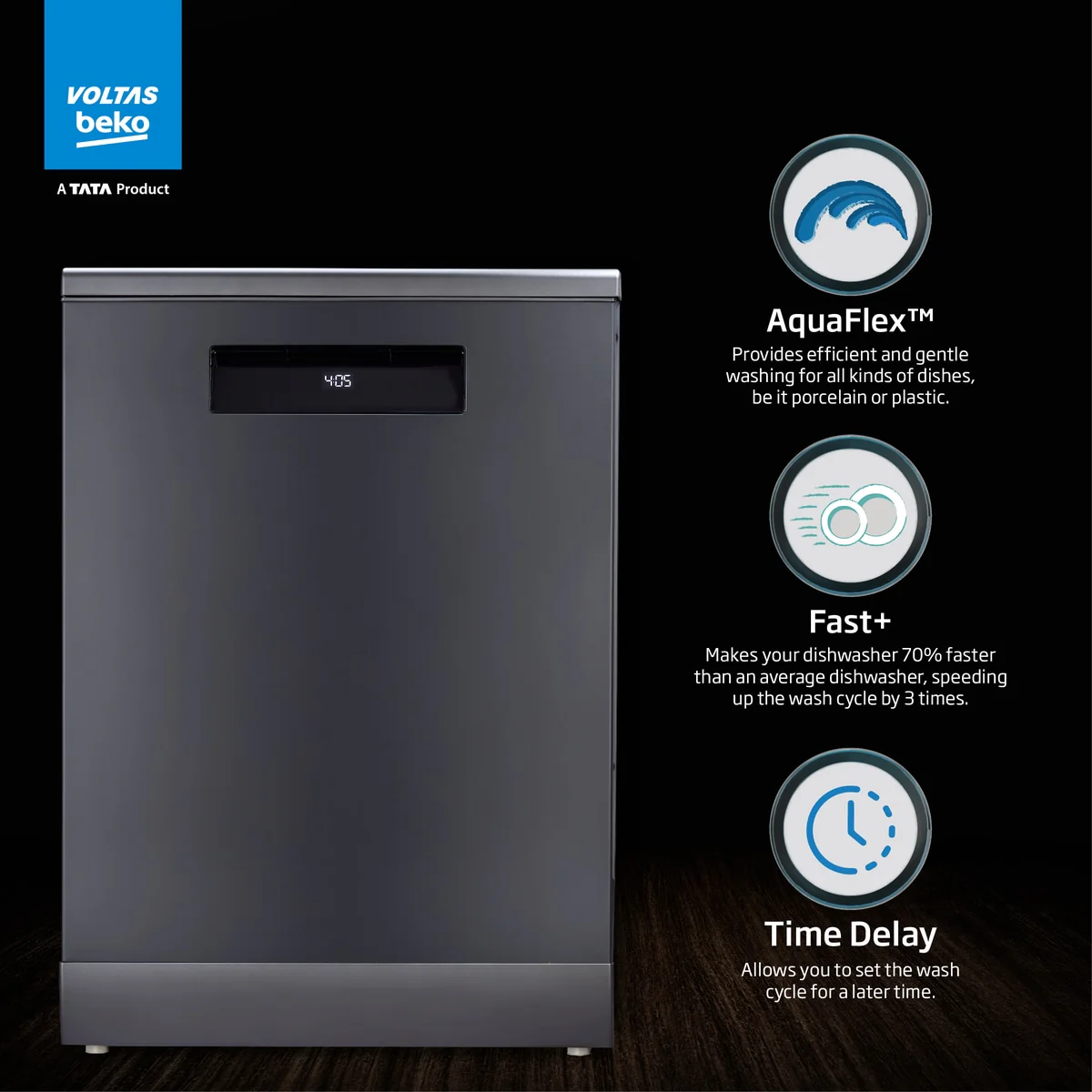 15 Place Settings Dishwasher (DF15A) , Voltas Beko, A Tata Product - Image 9