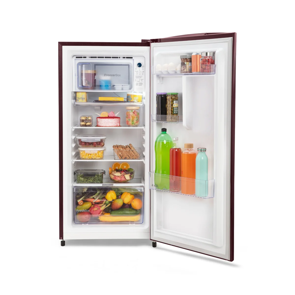 183 L 2 Star Direct Cool Single Door Refrigerator (RDC215D/S0RFR0M0000GO, Fressia Ruby) , Voltas Beko, A Tata Product - Image 5