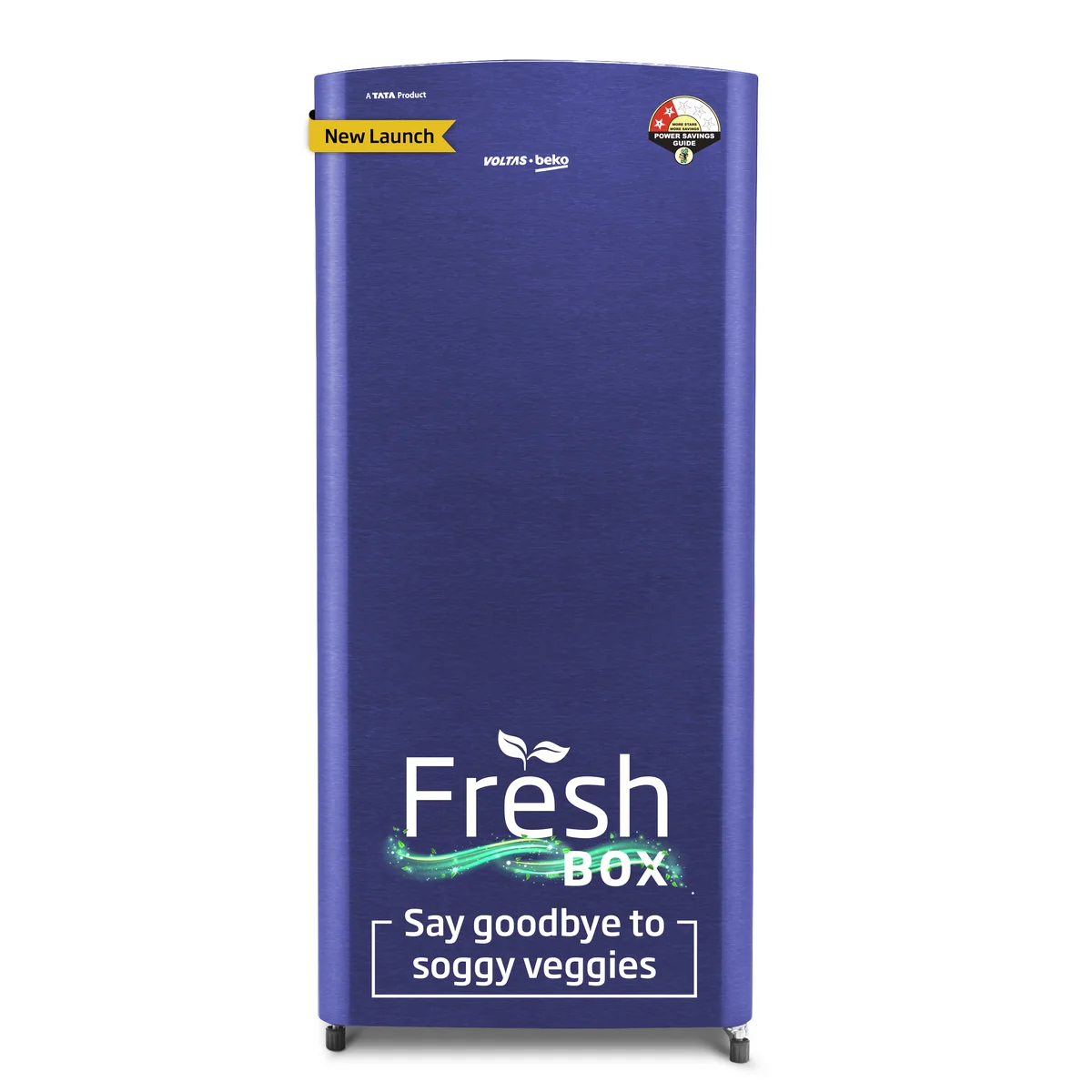 183 L 2 Star Direct Cool Single Door Refrigerator (RDC215D/S0XER0M0000GO, Hairline Blue, With Fresh Box Technology and Chiller Zone) , Voltas Beko, A Tata Product