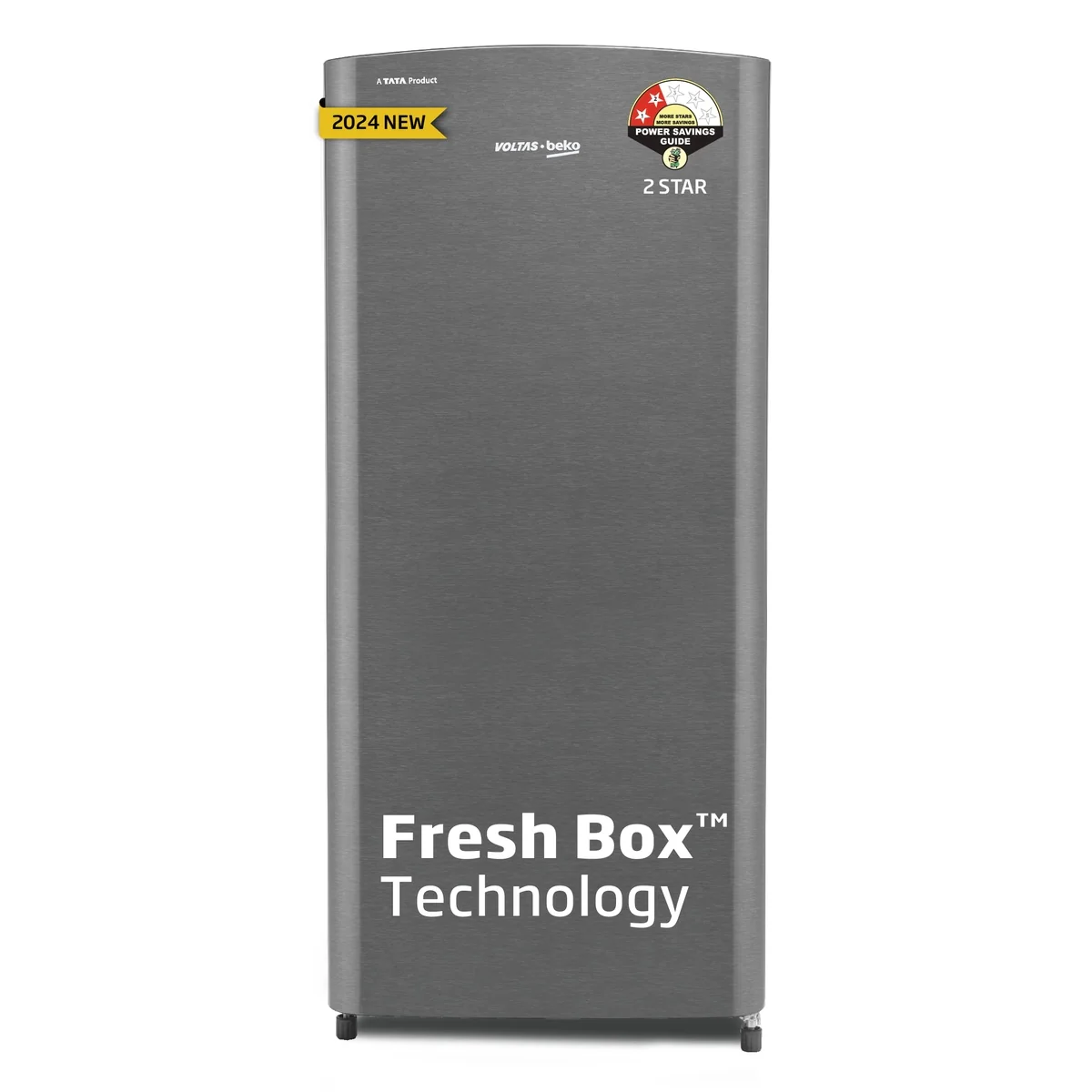 183 L 2 Star Direct Cool Single Door Refrigerator (RDC215D/S0XIR0M0000GO, Hairline Silver, With Fresh Box Technology and Chiller Zone) , Voltas Beko, A Tata Product