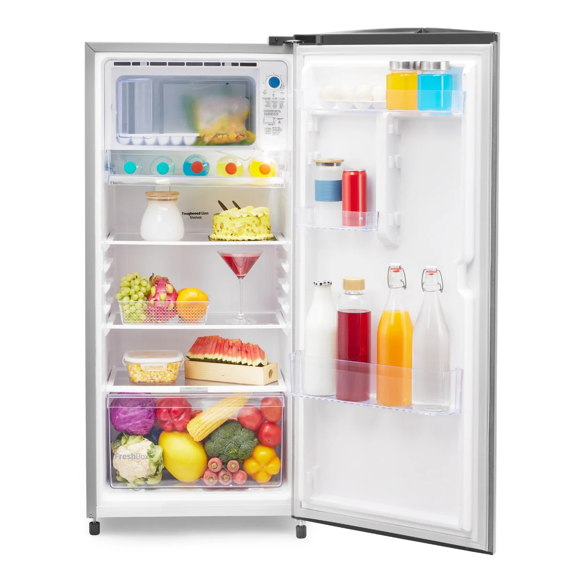 183 L 2 Star Direct Cool Single Door Refrigerator (RDC215D/S0XIR0M0000GO, Hairline Silver, With Fresh Box Technology and Chiller Zone) , Voltas Beko, A Tata Product - Image 11