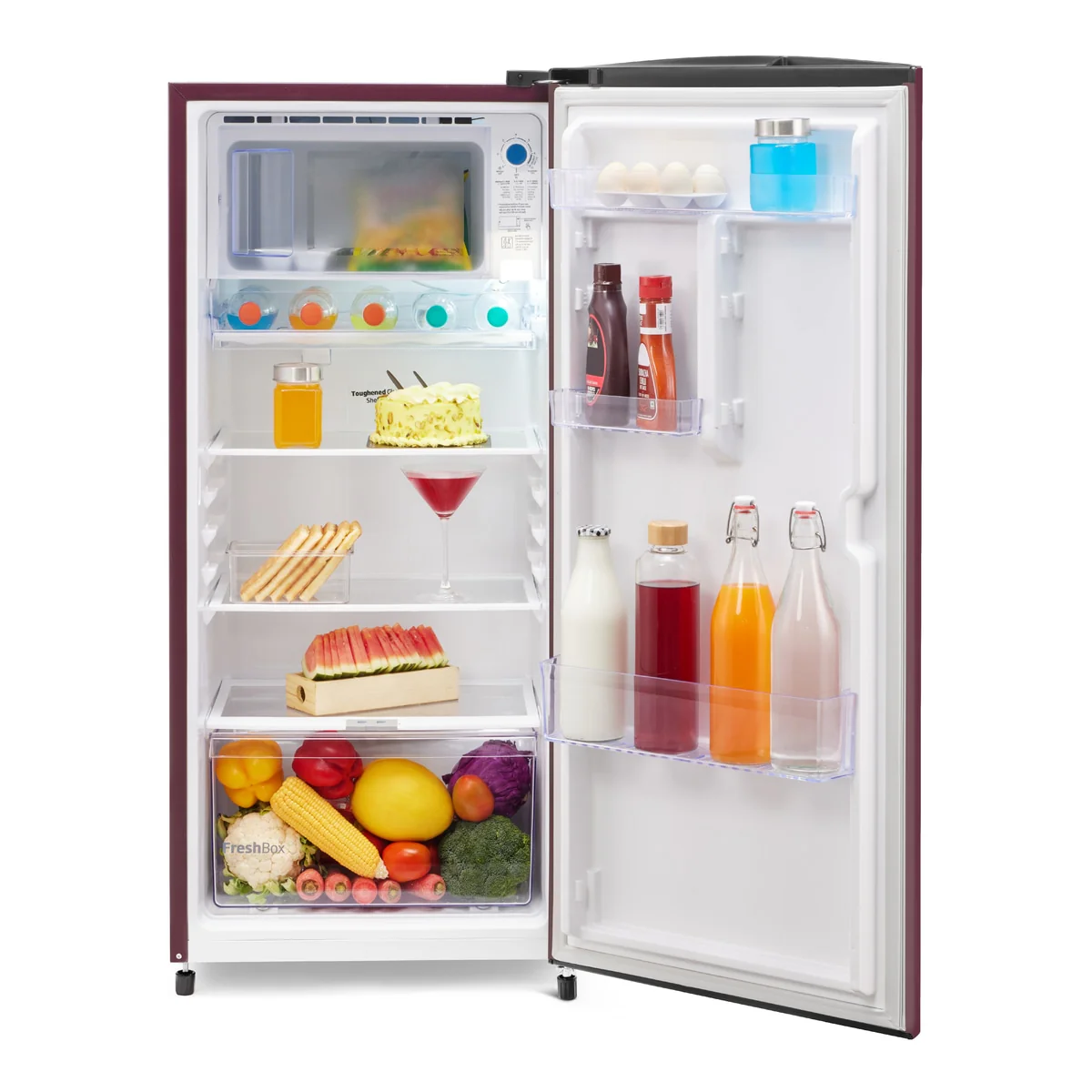 183 L 2 Star Direct Cool Single Door Refrigerator (RDC215D/S0XWR0M0000GO, Wine,Crisper Humidity Controller) , Voltas Beko, A Tata Product - Image 10