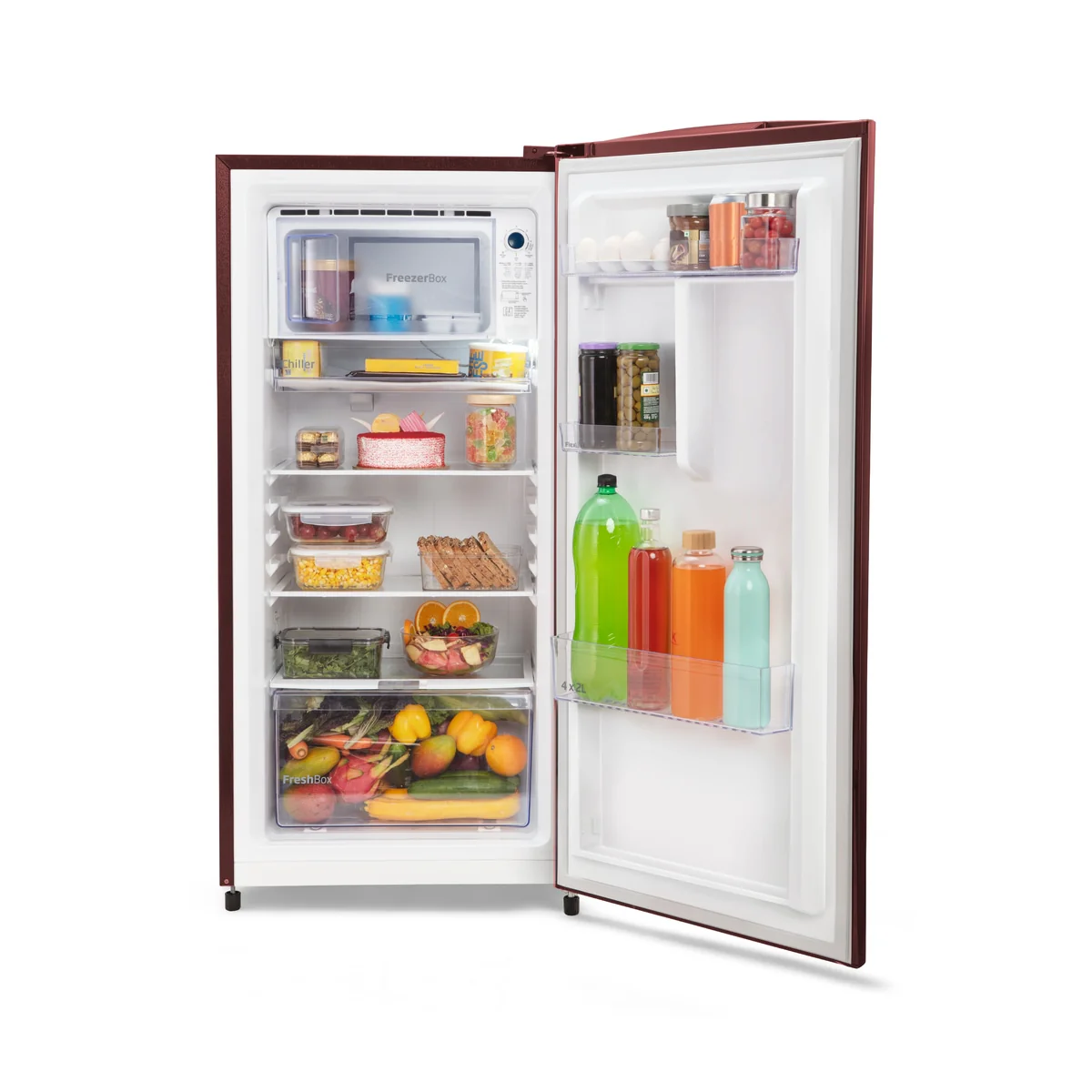 183 L 3 Star Direct Cool Single Door Refrigerator (RDC215C / S0WFR0M0000GO, Fressia Wine) , Voltas Beko, A Tata Product - Image 5
