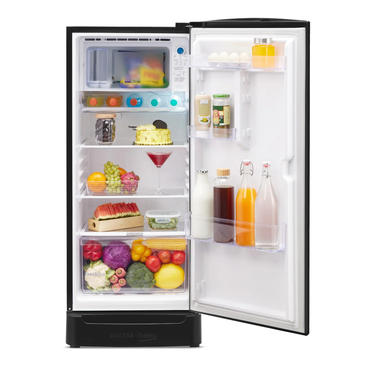 183 L 4 Star Direct Cool Single Door Refrigerator (RDC215B/W0DGR0M0B00GO,Dark Grey, With Fresh Box Technology) , Voltas Beko, A Tata Product - Image 4