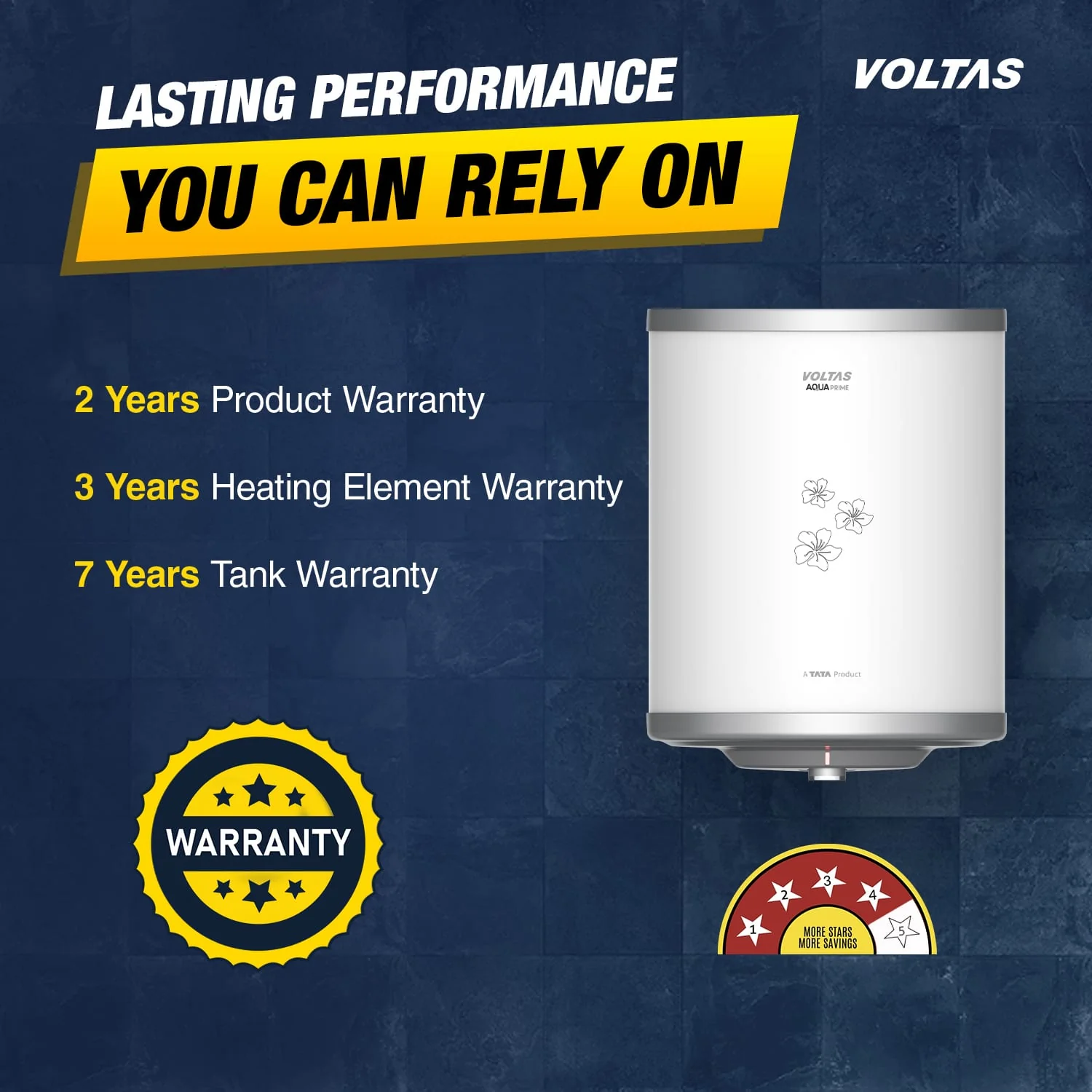 Voltas Aqua Prime 4 Star Water Heater - 10L (2000 W) - Image 3