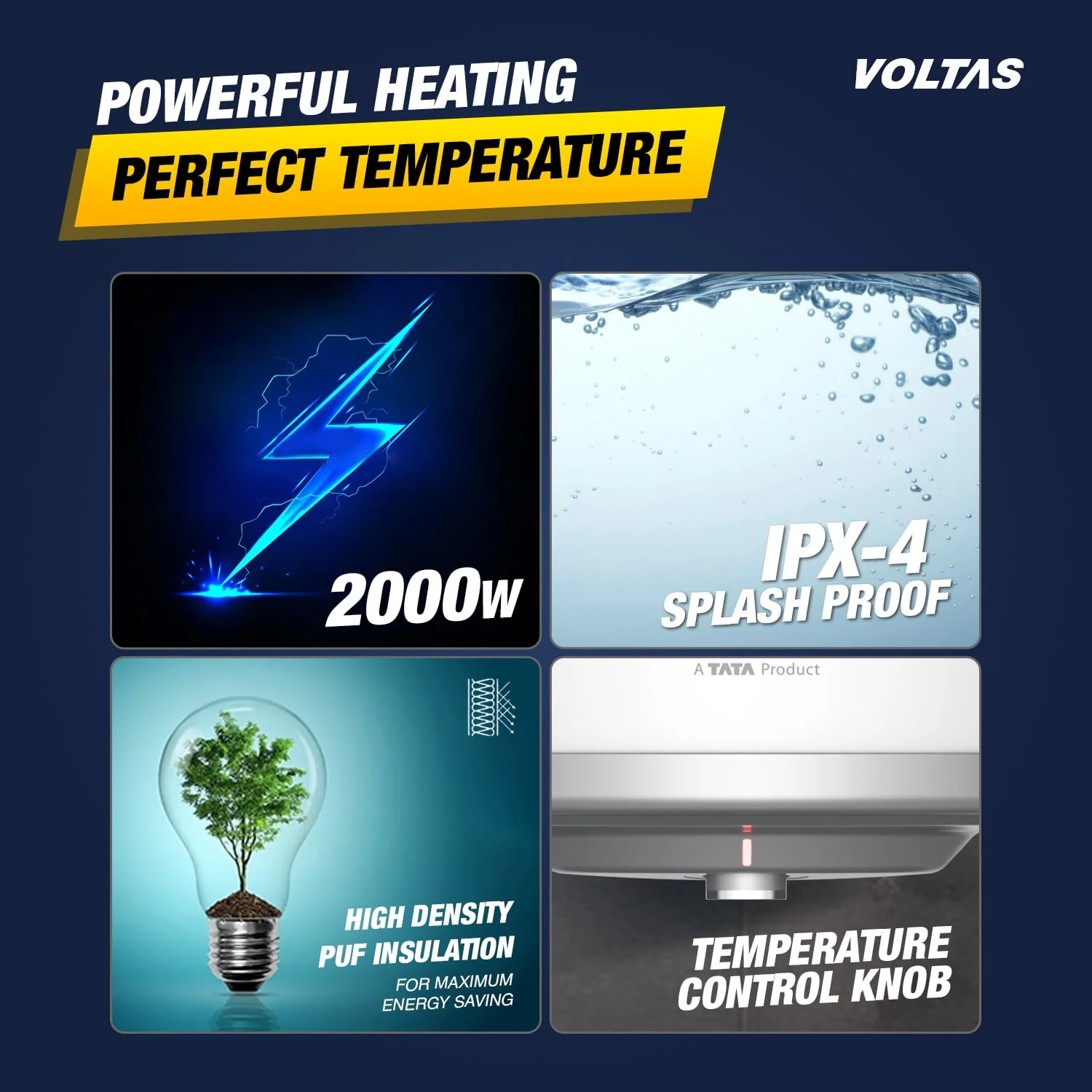 Voltas Aqua Prime 4 Star Water Heater - 10L (2000 W) - Image 7