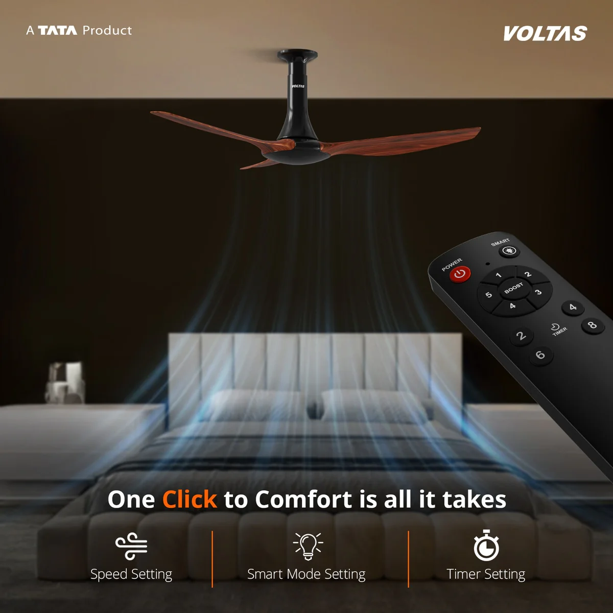 Voltas Glideflo BLDC Fan - 1320PBWO - Image 6