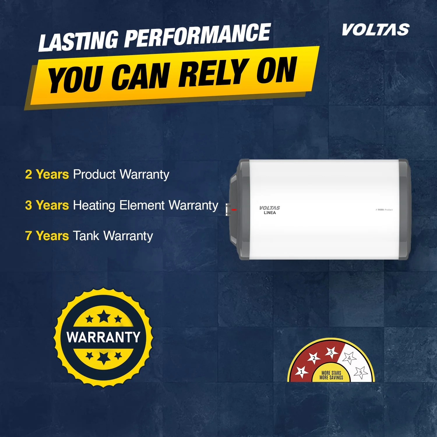 Voltas Linea 3 Star Water Heater - 15L (2000W) - Image 7