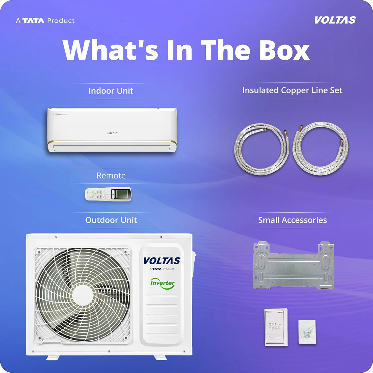 Voltas Split Air Conditioner, 1.5 Ton, 3 Star - 183INV Vertis Zen Gold - Image 17