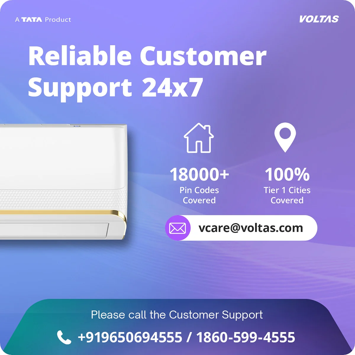 Voltas Split Air Conditioner, 1.5 Ton, 3 Star - 183INV Vertis Zephyr Gold - Image 13