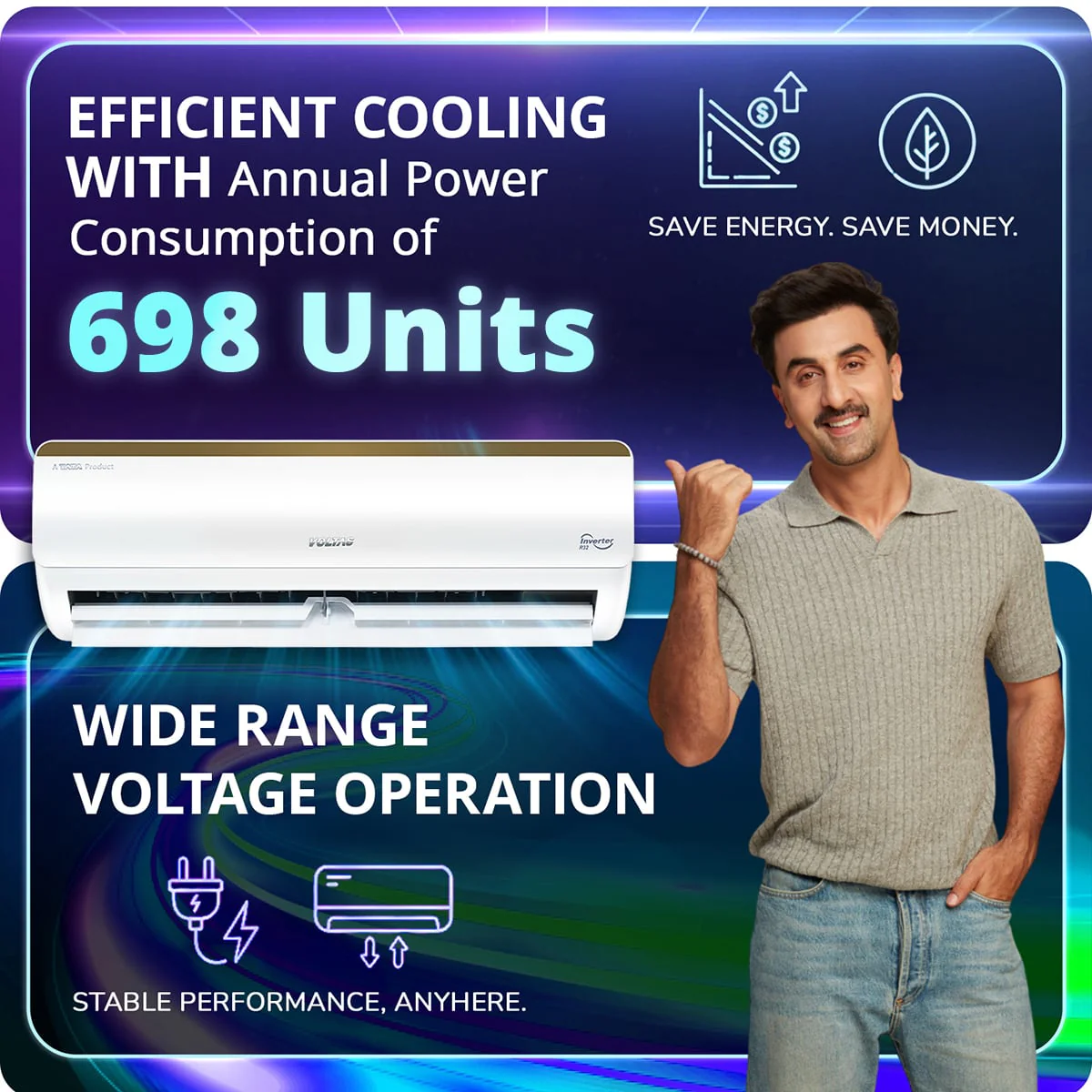 Voltas Split Air Conditioner, 1.5 Ton, 5 Star - 185INV Vertis Elite Gold - Image 12