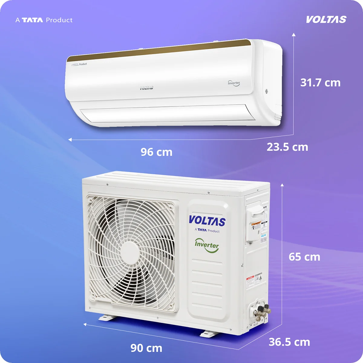 Voltas Split Air Conditioner, 1.5 Ton, 5 Star - 185INV Vertis Elite Gold - Image 4