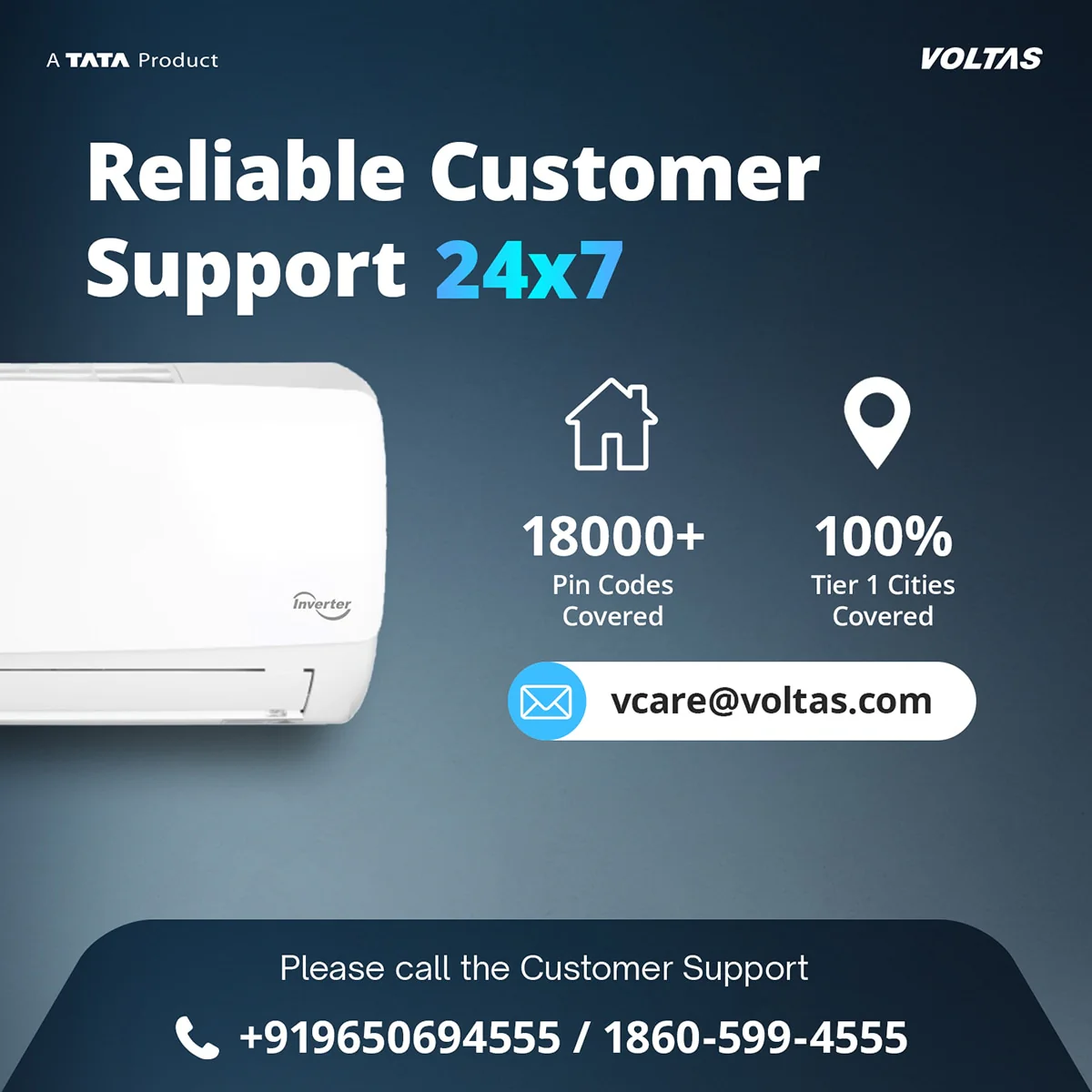 Voltas Split Air Conditioner, 1 Ton, 3 Star - 123INV Vectra Elegant - Image 12