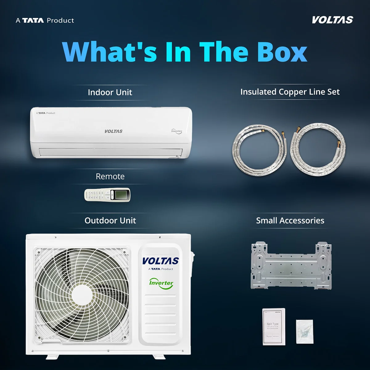 Voltas Split Air Conditioner, 1 Ton, 3 Star - 123INV Vectra Emerald - Image 16