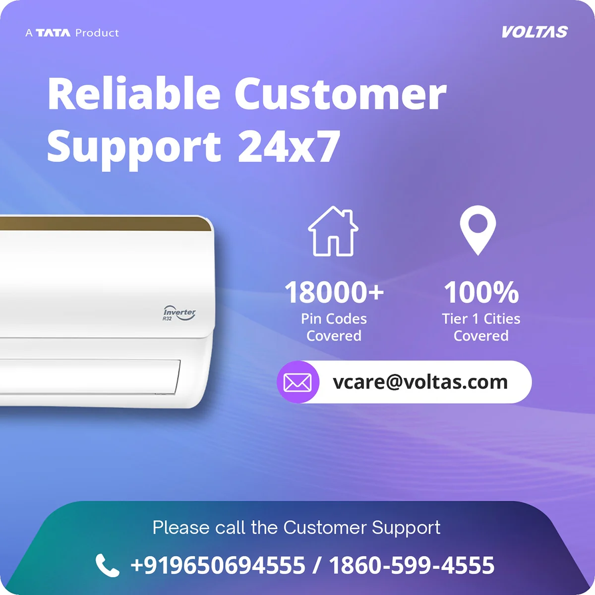 Voltas Split Air Conditioner, 1 Ton, 3 Star - 123INV Vertis Elite Gold - Image 13