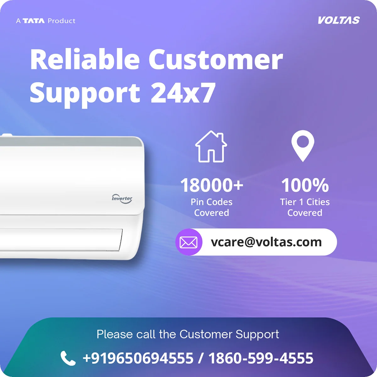 Voltas Split Air Conditioner, 1 Ton, 3 Star - 123INV Vertis Elite RG - Image 13