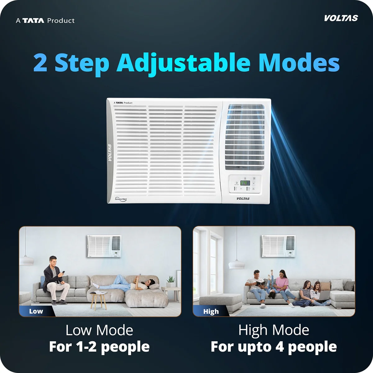 Voltas Window Air Conditioner, 1.5 Ton, 5 Star - 185INV Elite - Image 5
